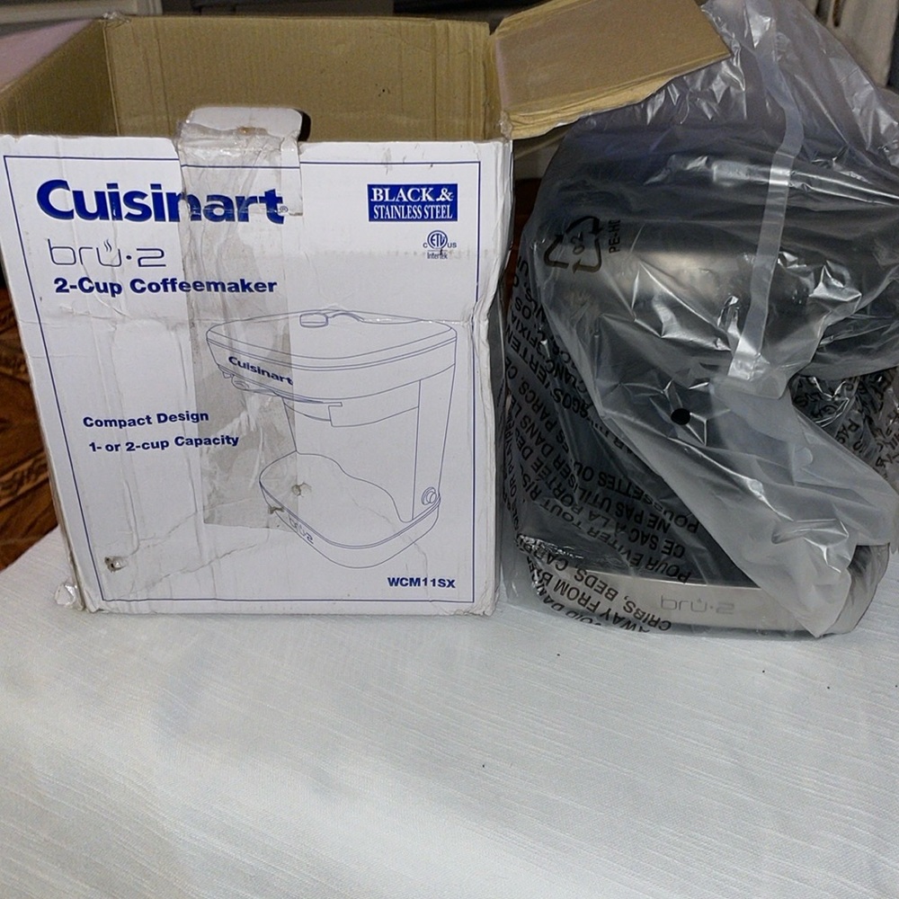 NIB Cuisinart bru2 2-cup coffeemaker